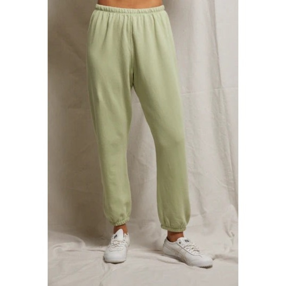 Perfectwhite-tee Womens Sage Green French Terry Jogger Sweatpants XS Made in USA